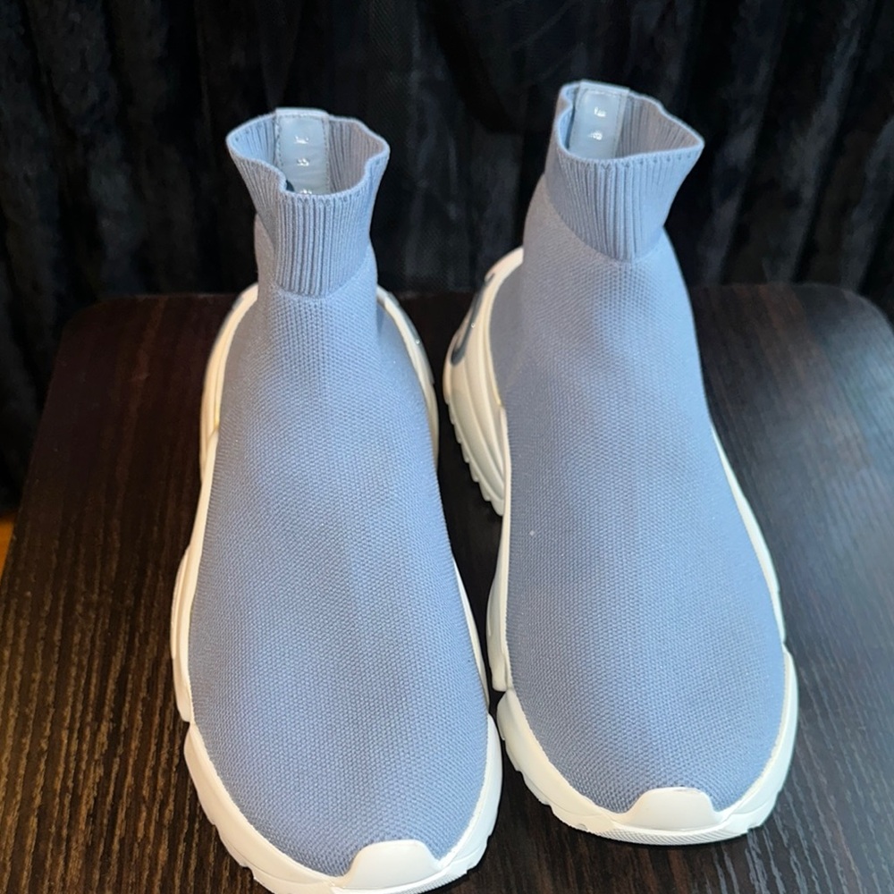 Salvatore Ferragamo Blue and White Sneakers sock sneakers